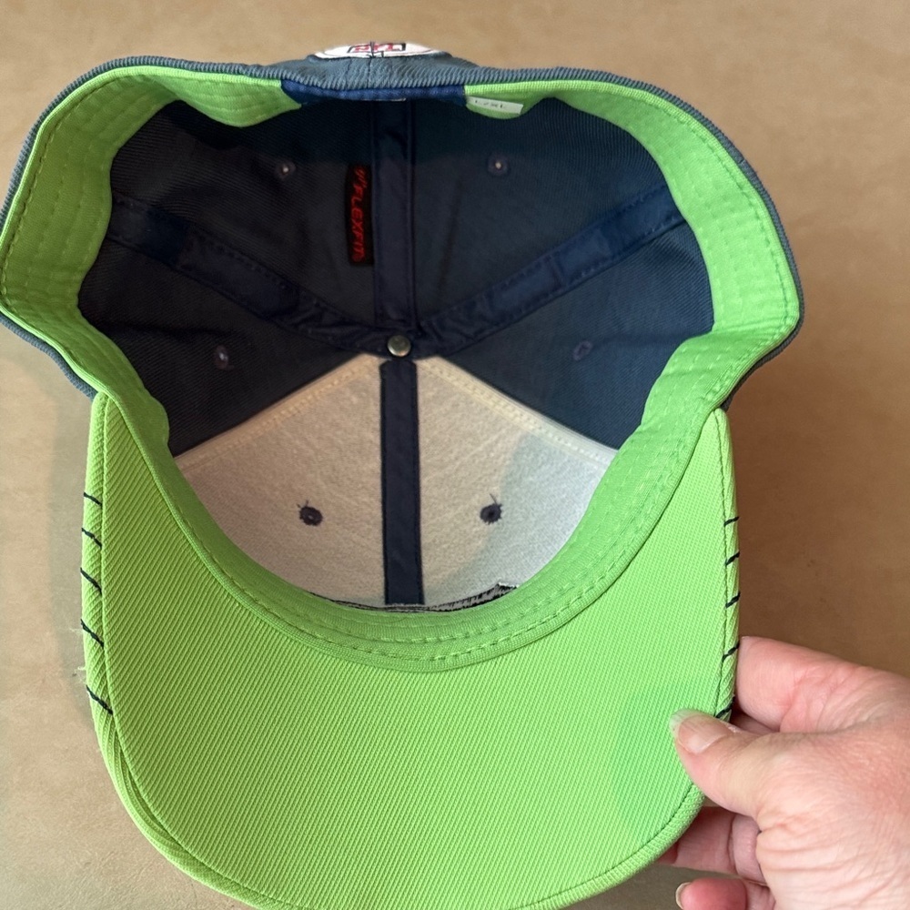Reebok Gray and Lime Cap with Embroidered Logo - Picture 3 of 3